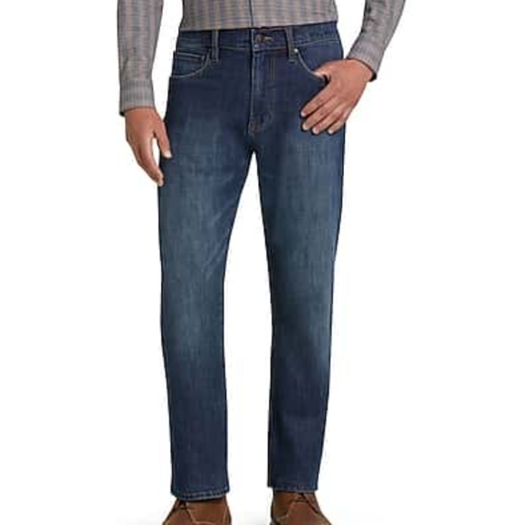 WT02 New York Tru Fit Dark Wash Jeans Size 30×30 - Picture 1 of 11